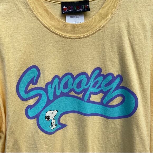 Snoopy Peanuts Collection Yellow T-Shirt Tee L - Picture 5 of 8